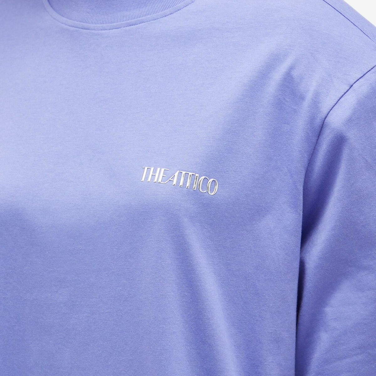 The Attico Women's Kilie Oversized Logo T-Shirt in Violet