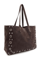 Valentino Nellcôte Large Studded Suede Tote - Brown - One Size