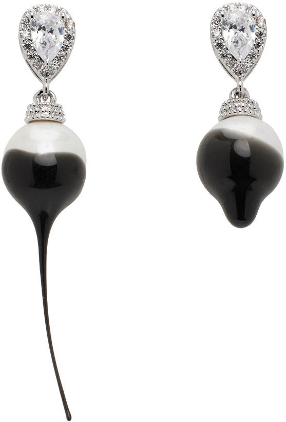 Photo: Ottolinger Silver & Black Pearl Drop Earrings