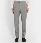Kingsman - Eggsy's Grey Prince of Wales Checked Wool and Linen-Blend Suit Trousers - Gray