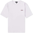 A.P.C. Men's Joachim Small VPC Logo T-Shirt in Lilac