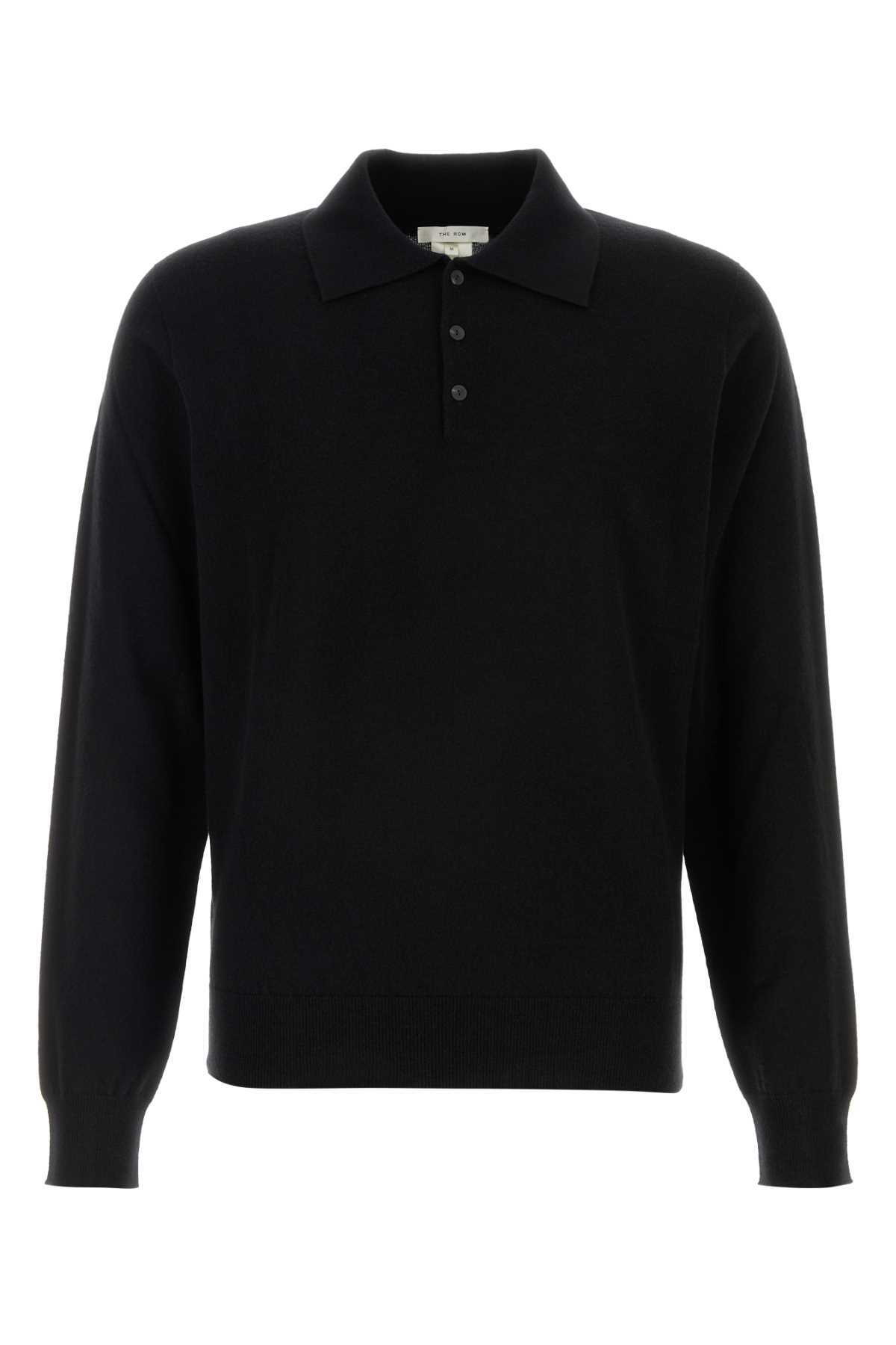 The Row - Djon Wool Polo Shirt - Black The Row