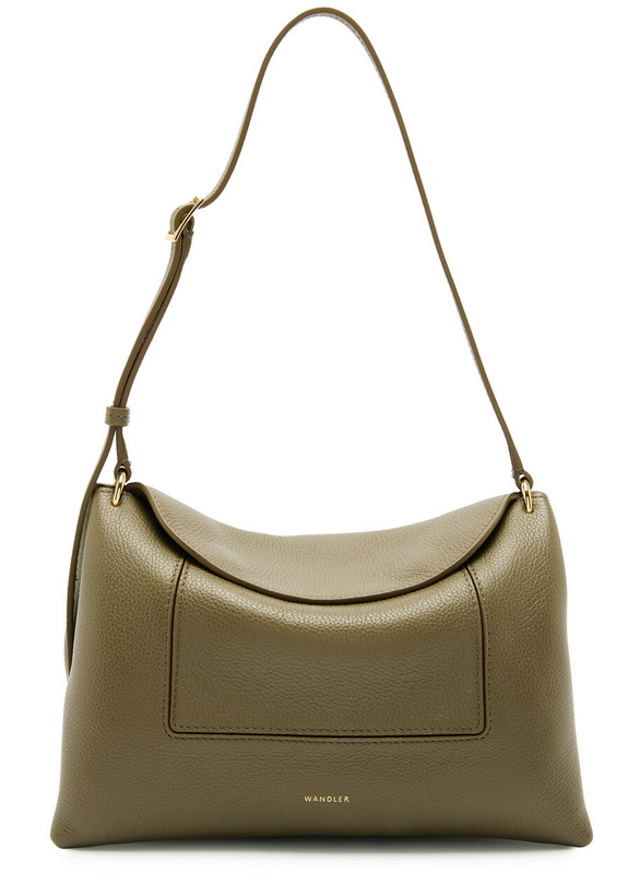 Photo: Wandler Penelope Slouch Leather Cross-body bag - Olive - One Size