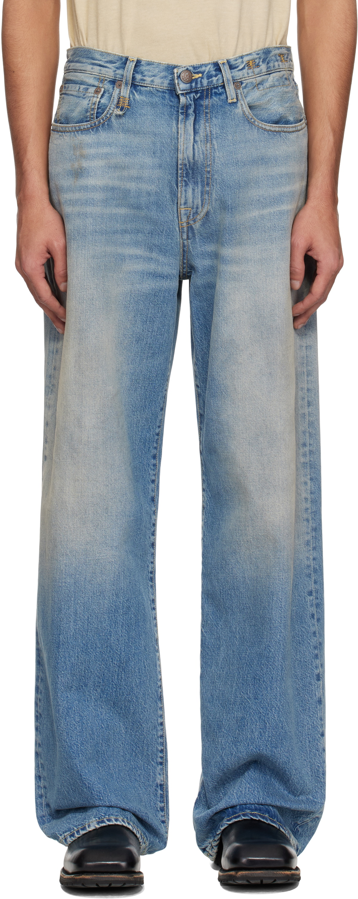 R13 Blue D'Arcy Loose Jeans R13
