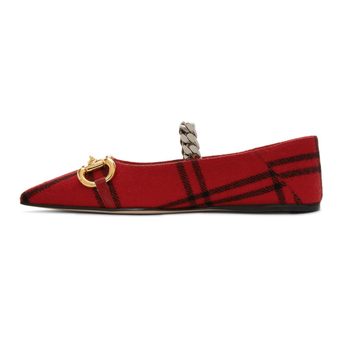 Gucci cheap red flats