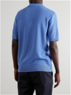 Sunspel - Knitted Cotton Polo Shirt - Blue