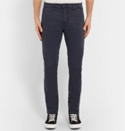 Nudie Jeans - Slim Adam Garment-Dyed Stretch Organic Cotton-Twill Trousers - Men - Navy