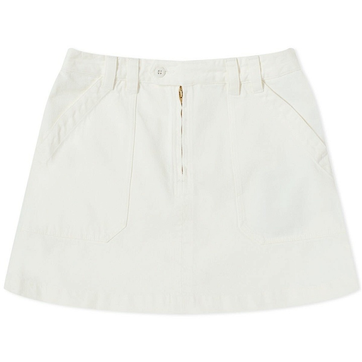 Photo: A.P.C. Women's Sarah Denim Mini Skirt in White
