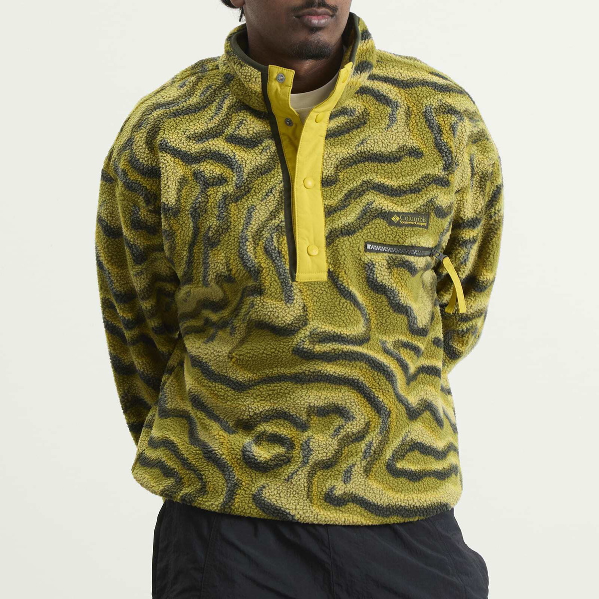 Columbia Men's Helvetia™ II Printed Half Snap Fleece in Mossy Green Topoglitch