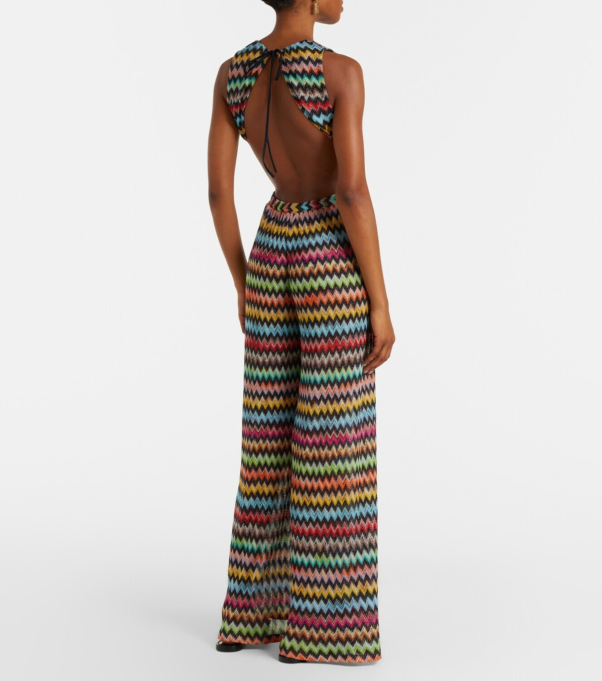 Missoni Zigzag open-back lamé jumpsuit