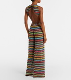 Missoni Zigzag open-back lamé jumpsuit