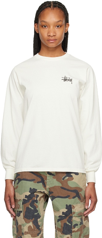 Photo: Stüssy Off-White Pigment-Dyed Long Sleeve T-Shirt
