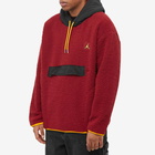 Air Jordan Men's Essential Fleece Winter Hoody in Cherrywood Red/Taxi