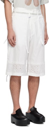 Ottolinger White Baggy Cargo Shorts