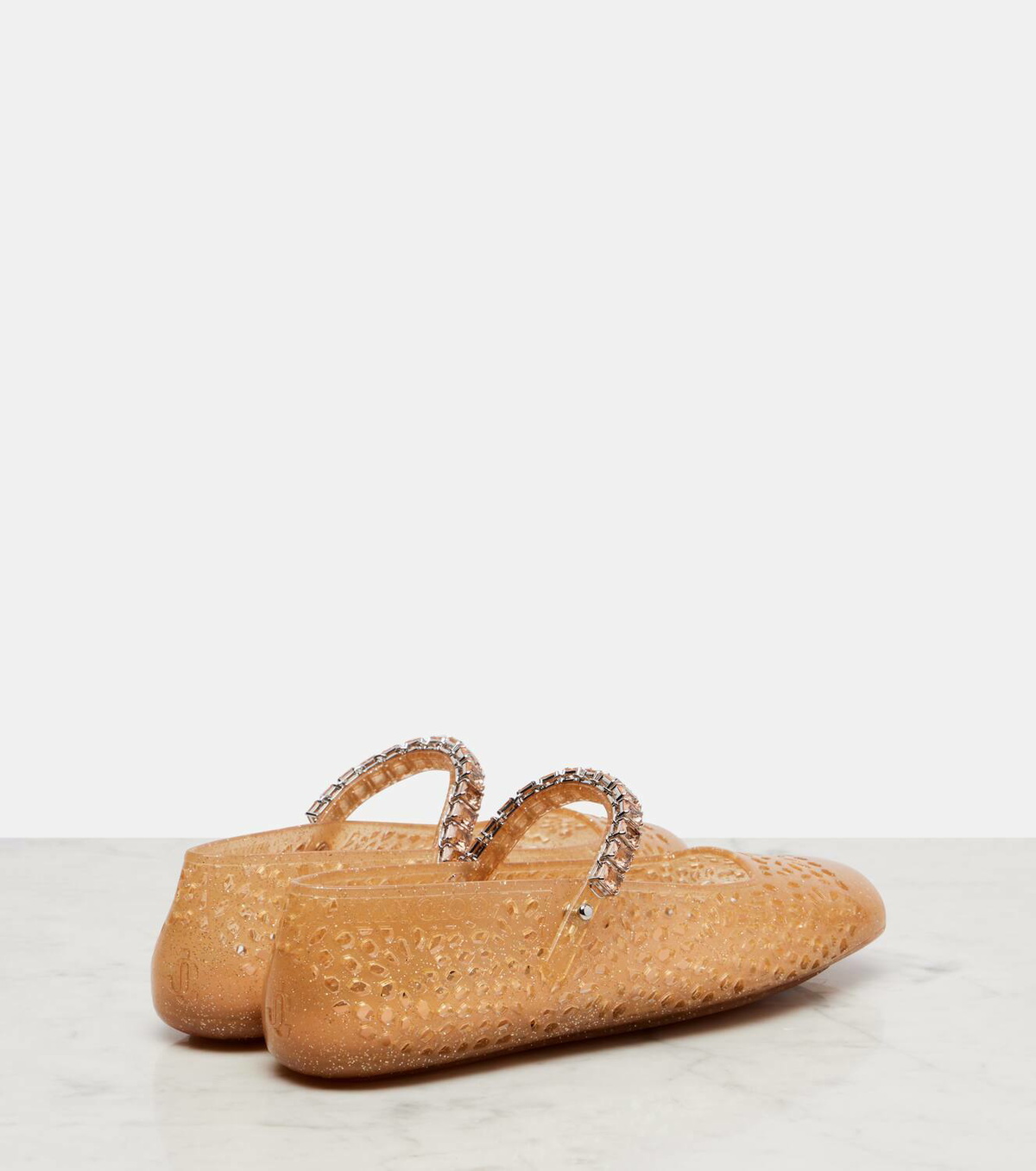Jimmy Choo Jelly crystal-embellished ballet flats
