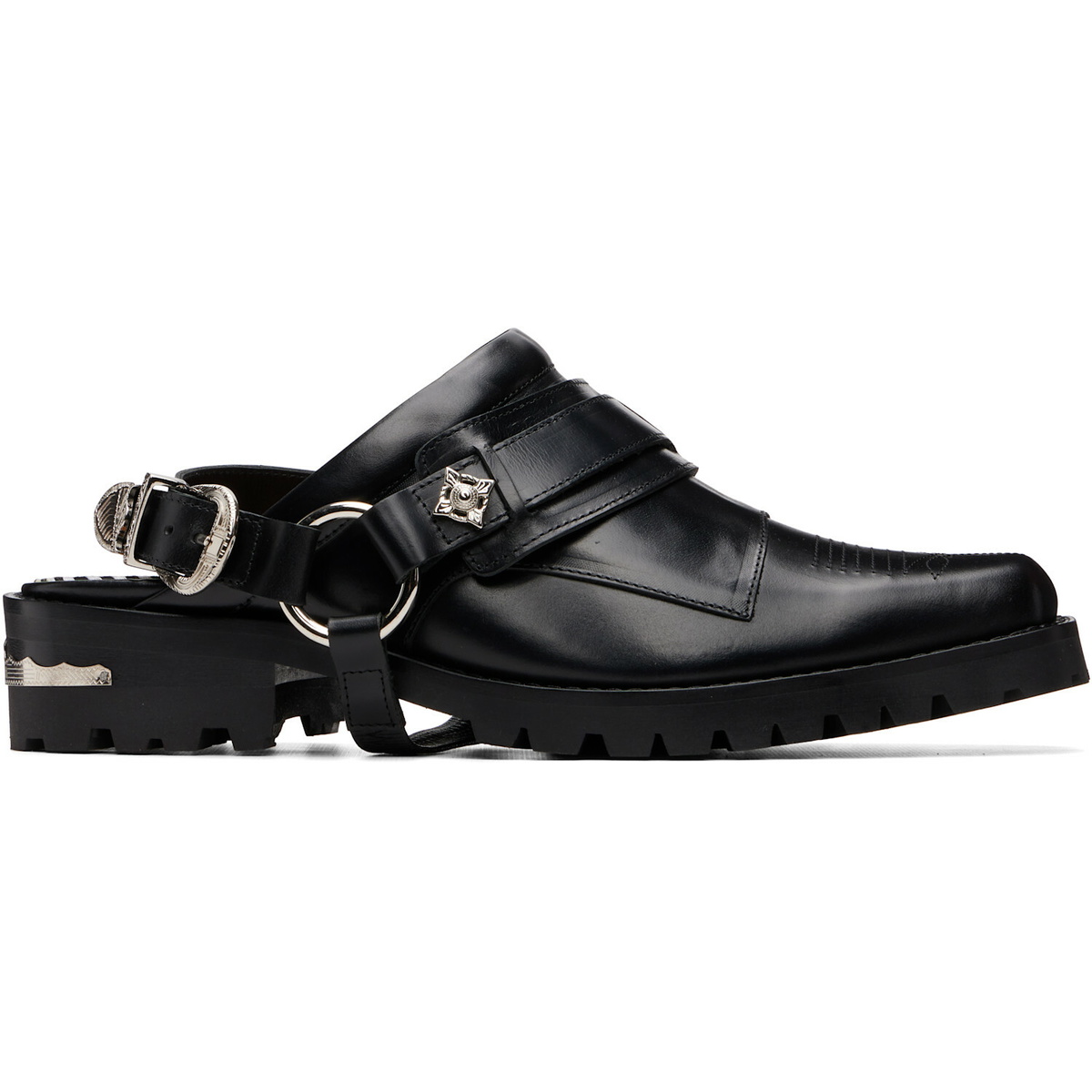 Toga Virilis Black 4 Metal Cowboy Boots Toga Virilis