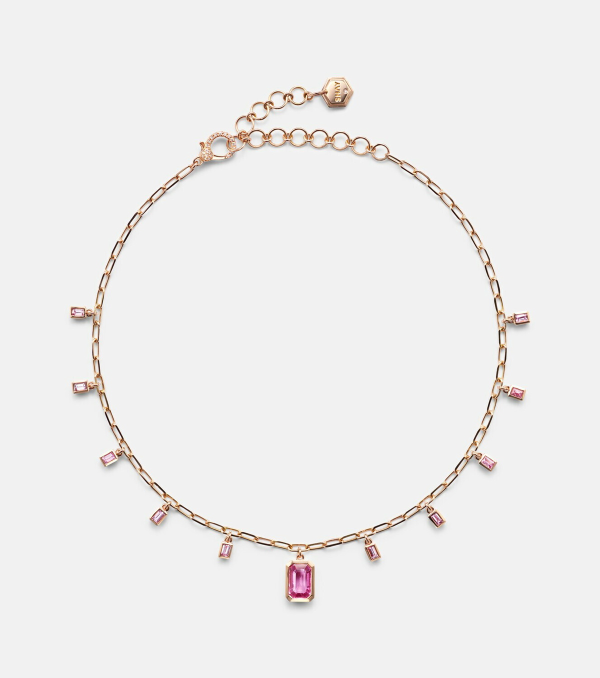 Shay Jewelry 18kt rose gold choker with sapphire and diamonds