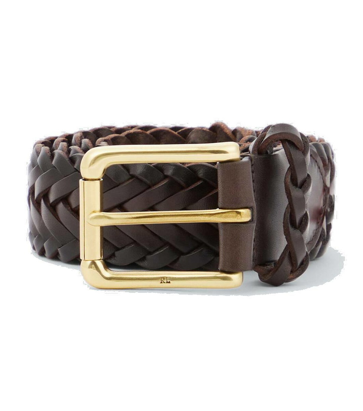 Photo: Ralph Lauren Purple Label Sportsman woven leather belt