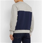 Aloye - Colour-Block Loopback Cotton-Jersey Sweatshirt - Gray