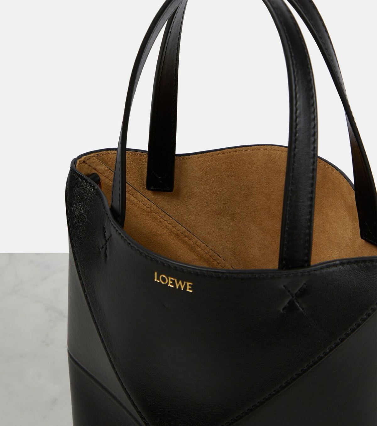 Loewe Mini Leather Puzzle Fold Tote Bag