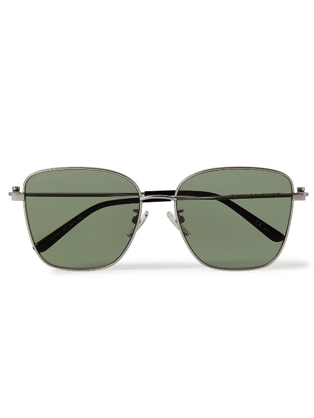 Photo: Balenciaga - Square-Frame Silver-Tone Sunglasses