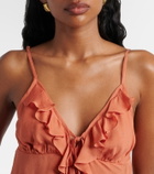 Poupette St Barth Maja ruffled chiffon top