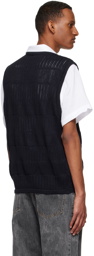 mfpen Navy Organic Cotton Vest