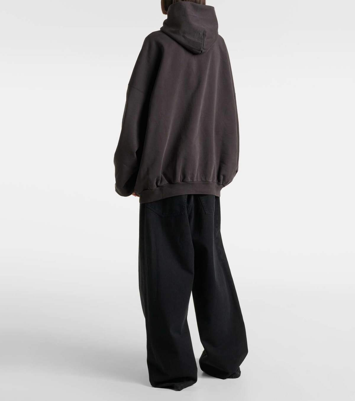 Balenciaga Logo cotton jersey hoodie Balenciaga
