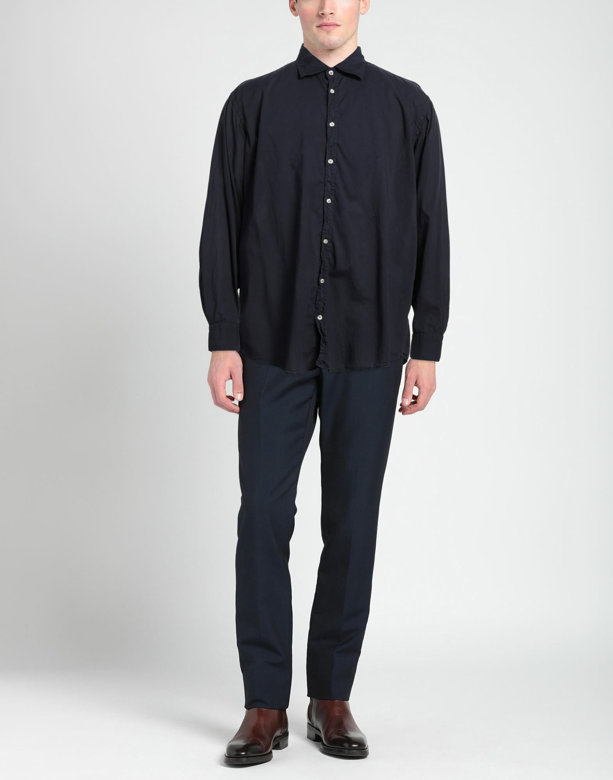 Massimo Alba Mens Shirt in Navy