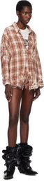 R13 Orange Bloomer Shorts