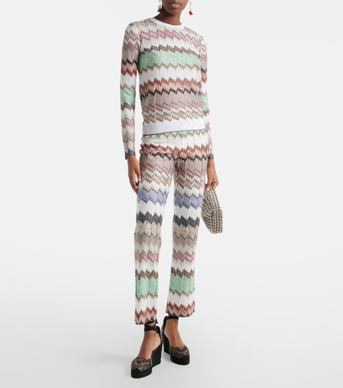 Missoni Eva 80 sequined espadrille wedges