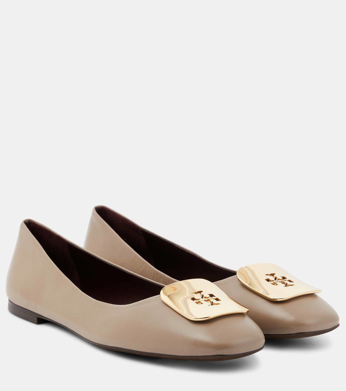 Tory Burch Georgia logo leather ballet flats Tory Burch