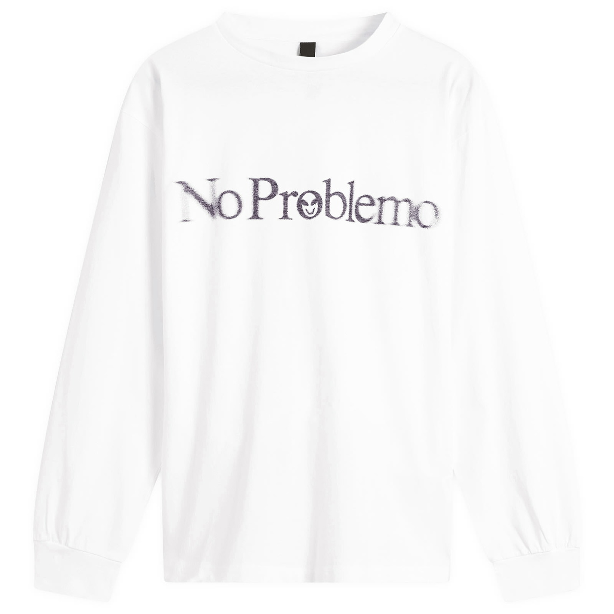 No Problemo Men's Smile Away Long Sleeve T-Shirt in White