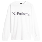 No Problemo Men's Smile Away Long Sleeve T-Shirt in White