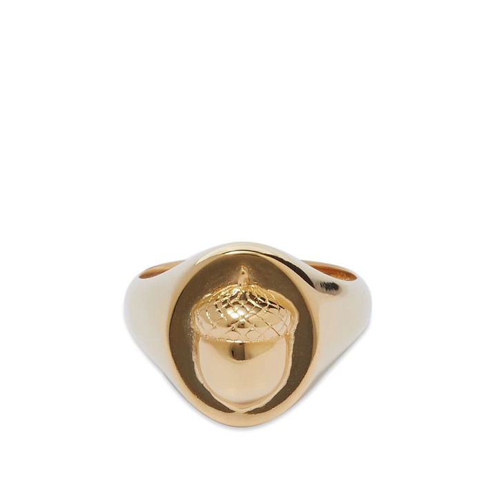 Photo: A.P.C. Men's Acorn Signet Ring in Gold