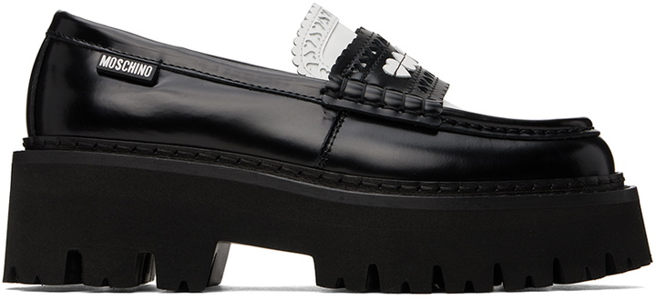 Photo: Moschino Black Platform Loafers