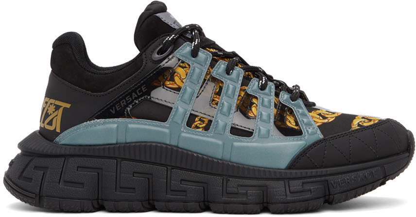 Versace Black Trigreca Sneakers Versace