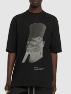 RICK OWENS - Ron Jumbo Embroidered Cotton T-shirt