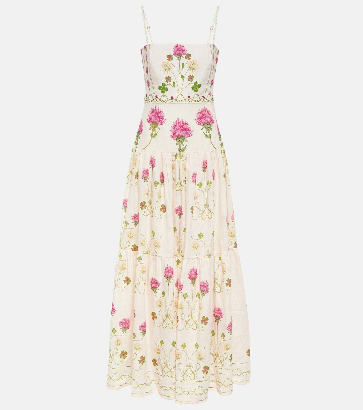 Agua by Agua Bendita Lima floral linen maxi dress Agua by