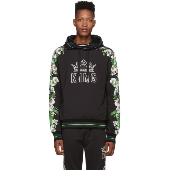 Photo: Dolce and Gabbana Black Orchid Printed Hoodie