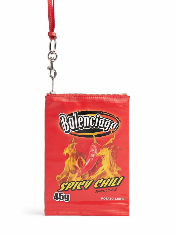 Photo: BALENCIAGA Chips Leather Phone Pouch
