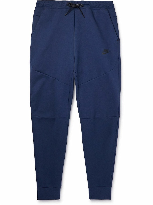 Photo: Nike - NSW Tapered Cotton-Blend Jersey Sweatpants - Blue