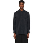 Lemaire Black Midnight Straight Collar Shirt