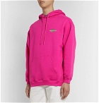 Balenciaga - Logo-Print Fleece-Back Cotton-Jersey Hoodie - Pink
