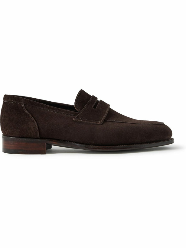 Photo: Kingsman - George Cleverley Newport Suede Penny Loafers - Brown