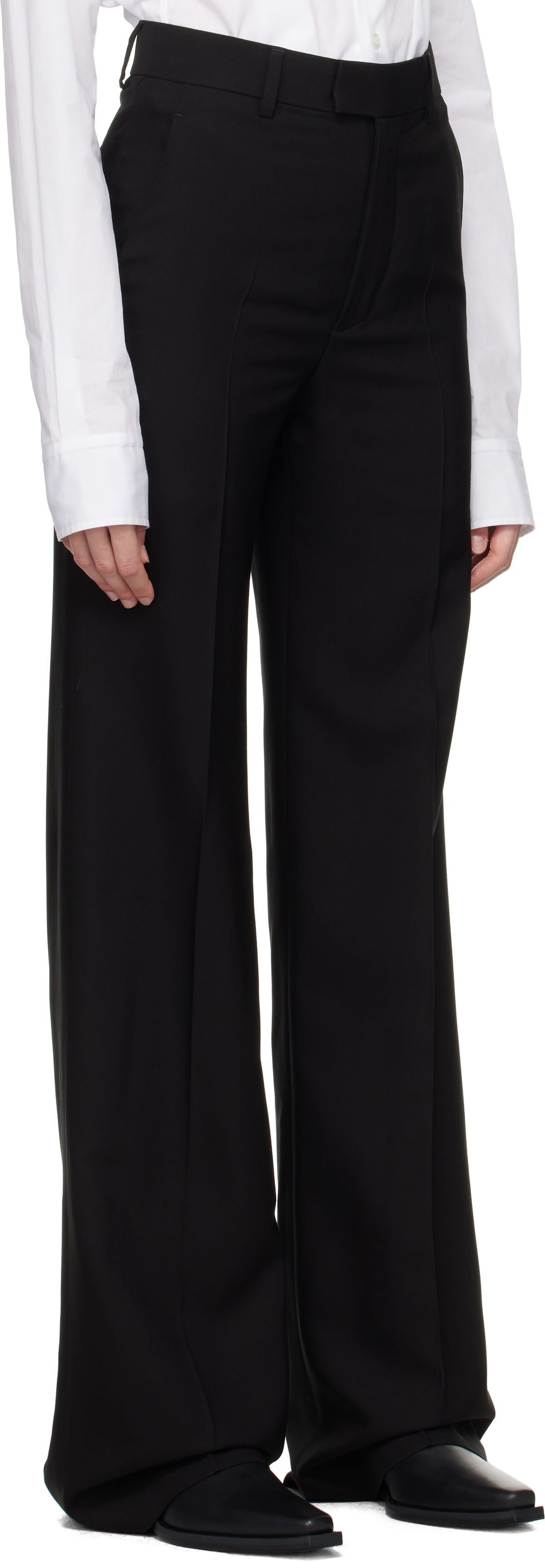 Ann Demeulemeester Black Maaike Flared Leg Comfort Trousers