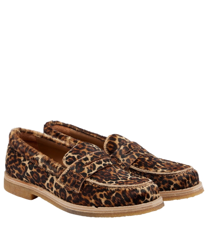 Photo: Golden Goose Jerry leopard-print calf hair penny loafers