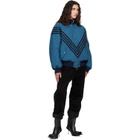 Stefan Cooke Blue Chevron Tanker Bomber Jacket