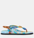 Versace La Medusa printed thong sandals