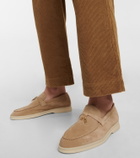Loro Piana Summer Charms Walk suede loafers